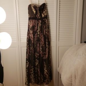 BCBGMAXAZRIA floral gown